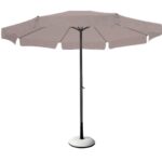 ΟΜΠΡΕΛΑ Σκελετός Αλουμινίου Βαφή Ανθρακί, Ύφασμα Μπεζ 3x3m (H 2,6m)