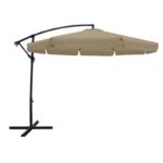 ΟΜΠΡΕΛΑ HANGING Αλουμινίου Σκελετός Ανθρακί, Ύφασμα Μπεζ, Βάση Μέταλλο Βαφή Ανθρακί Φ 3m (H 2,6m)