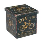 ORION Σκαμπό Αποθηκευτικό - Βοηθητικό, PU Deco Bike 38x38x38cm