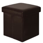 ORION Σκαμπό Αποθηκευτικό - Βοηθητικό, PU Σκούρο Καφέ 38x38x38cm