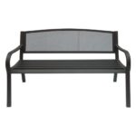 PANGO Παγκάκι Μέταλλο Βαφή  Μαύρο 124x57x78cm