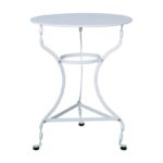 ΠΑΡΑΔΟΣΙΑΚΟ Τραπέζι - K/D - Μέταλλο Βαφή Άσπρο Φ60x71cm