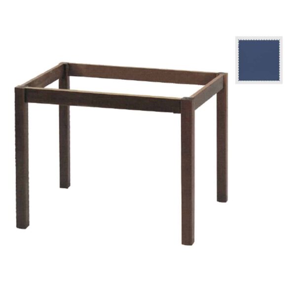 ΚΑΦΕΝΕΙΟΥ Βάση Τραπεζιού Οξιά Λυόμενη για Επιφάνεια 80x120cm Βαφή Ανιλίνη Εμποτισμού  Μπλε 69x109x73cm - Image 2