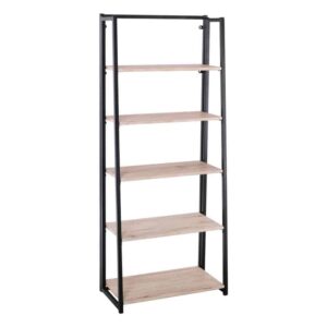 Ραφιέρα Πτυσσόμενη Μέταλλο Βαφή Μαύρο - Sonoma 64x32x153cm