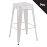 RELIX Σκαμπό Bar-Pro H.67cm, Στοιβαζόμενο, Μέταλλο Βαφή Άσπρο 43x43 H.67cm