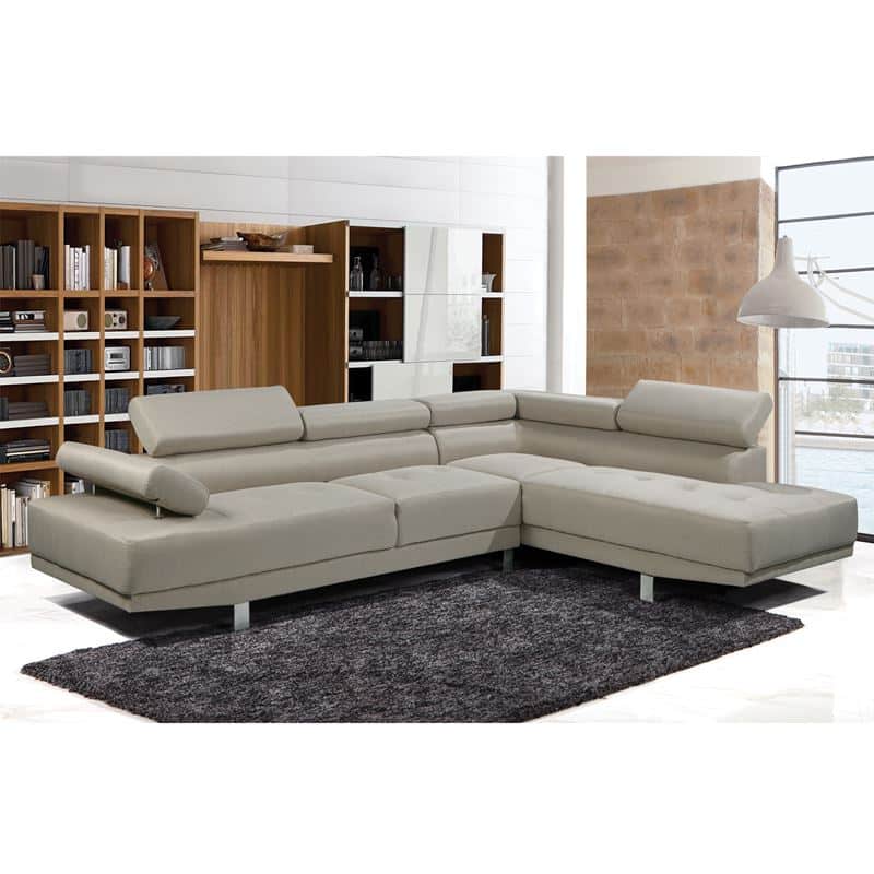 SECTOR Καναπές Σαλονιού Αριστερή Γωνία SECTOR Καναπές Σαλονιού Αριστερή Γωνία, Ανακλινόμενα Κεφαλάρια, Ύφασμα Μπεζ 265x191x82cm H.82cm - Image 1