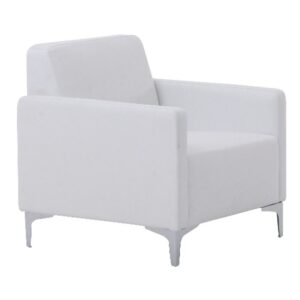 STYLE Πολυθρόνα Σαλονιού Καθιστικού, Pu Άσπρο 64x71x72cm