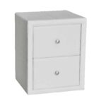 WILTON Κομοδίνο PU Άσπρο 46x41x57cm