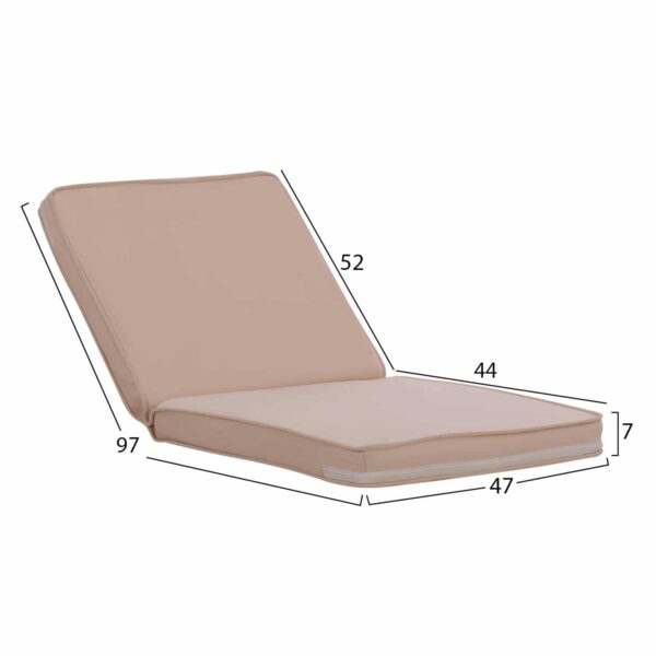 ΜΑΞΙΛΑΡΙ ΚΑΡΕΚΛΑΣ POLYESTER CHIOS ΜΠΕΖ HM11239.01P 47X7X97εκ. - Image 2