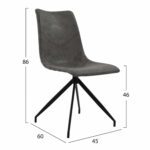 ΣΕΤ 5TMX ΤΡΑΠΕΖΙ MDF CEMENT 140x88 ΜΕ ΚΑΡΕΚΛΕΣ ΜΕΤΑΛΛΙΚΕΣ CELESTE HM11254 - Image 3