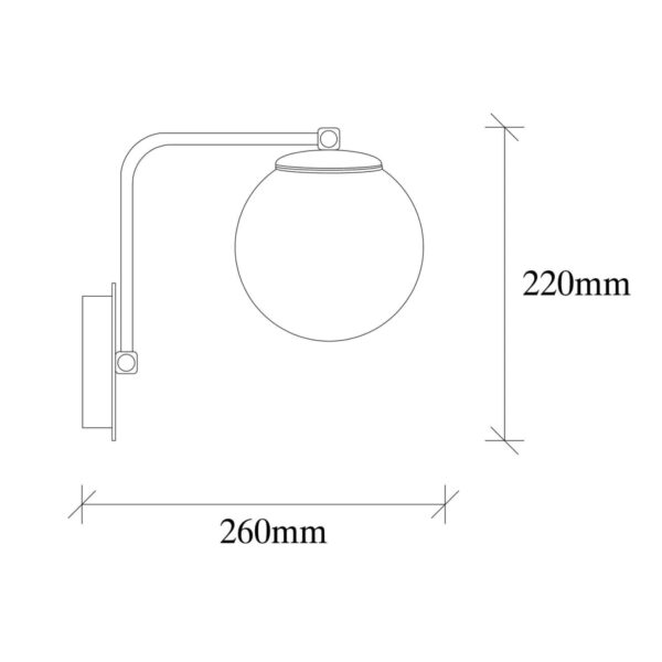 ΑΠΛΙΚΑ ΤΟΙΧΟΥ ΜΕΤΑΛΛΙΚΗ ΧΡΥΣΗ HM7301 15Χ26Χ22 εκ. - Image 2