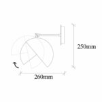 ΑΠΛΙΚΑ ΤΟΙΧΟΥ ΜΕΤΑΛΛΙΚΗ ΜΑΥΡΟ-ΧΡΥΣΟ HM7300 20Χ26Χ25 εκ. - Image 2