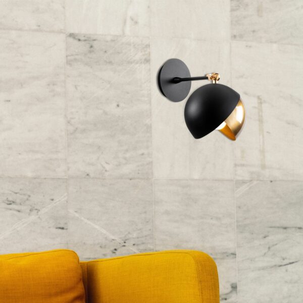 ΑΠΛΙΚΑ ΤΟΙΧΟΥ ΜΕΤΑΛΛΙΚΗ ΜΑΥΡΟ-ΧΡΥΣΟ HM7300 20Χ26Χ25 εκ. - Image 4