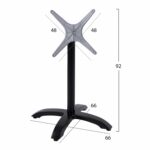 ΒΑΣΗ ΑΛΟΥΜΙΝΙΟΥ ΠΤΥΣΣΟΜΕΝΗ HM469.01 ΜΑΥΡΟ ΜΑΤ 66Χ66Χ72Υεκ. ΜΕ ΣΤΑΥΡΟ 48Χ48εκ. - Image 3