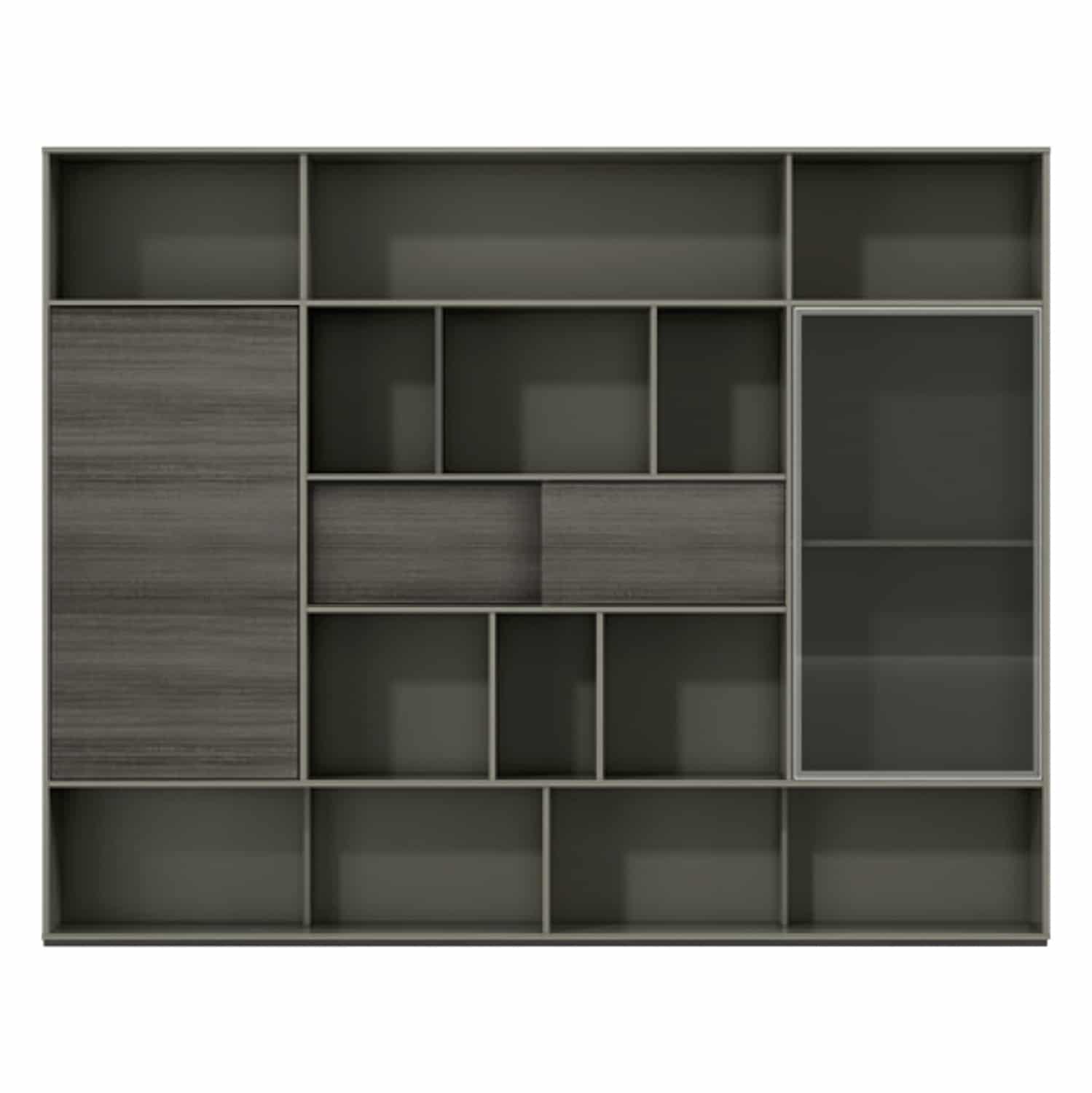 HM2120 ΒΙΒΛΙΟΘΗΚΗ ΓΡΑΦΕΙΟΥ ΕΠΑΓΓΕΛΜΑΤΙΚΗ LUX SERIES 240Χ40Χ190Υεκ. ΣΤΑΧΤΙ ΜΟΚΑ HM2120 - Image 1