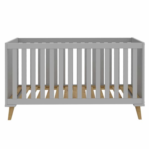 ΒΡΕΦΙΚΟ ΚΡΕΒΑΤΙ BAMBINI HM8841 ΑΝΟΙΧΤΟ ΓΚΡΙ ΦΥΣΙΚΟ 144,8 x76,9x83,4Υ εκ. - Image 6