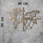 ΔΙΑΚΟΣΜΗΤΙΚΟ ΤΟΙΧΟΥ 100% ΜΕΤΑΛΛΙΚΟ ΧΡΥΣΟ ΠΑΓΚΟΣΜΙΟΣ ΧΑΡΤΗΣ 65Χ95 HM7212 - Image 2