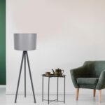 ΦΩΤΙΣΤΙΚΟ ΔΑΠΕΔΟΥ ΞΥΛΙΝΟ CAGNEY ΜΕ ΓΚΡΙ ΠΟΔΙΑ ΚΑΙ ΓΚΡΙ ΚΑΠΕΛΟ HM7272.09 Φ38x145 εκ. - Image 3