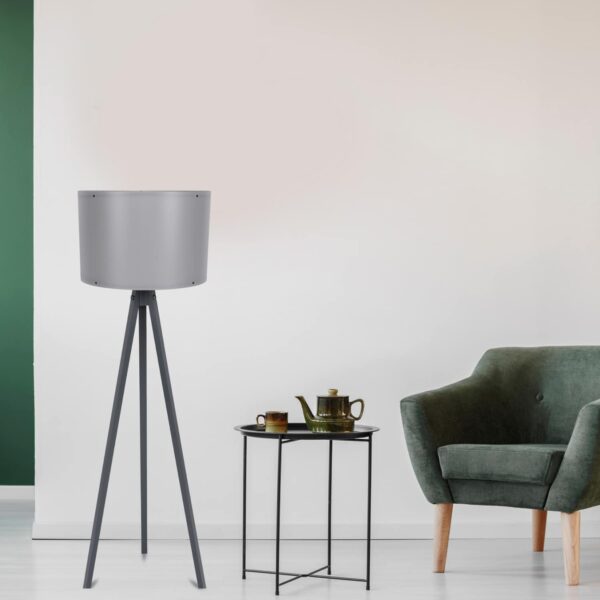 ΦΩΤΙΣΤΙΚΟ ΔΑΠΕΔΟΥ ΞΥΛΙΝΟ CAGNEY ΜΕ ΓΚΡΙ ΠΟΔΙΑ ΚΑΙ ΓΚΡΙ ΚΑΠΕΛΟ HM7272.09 Φ38x145 εκ. - Image 3