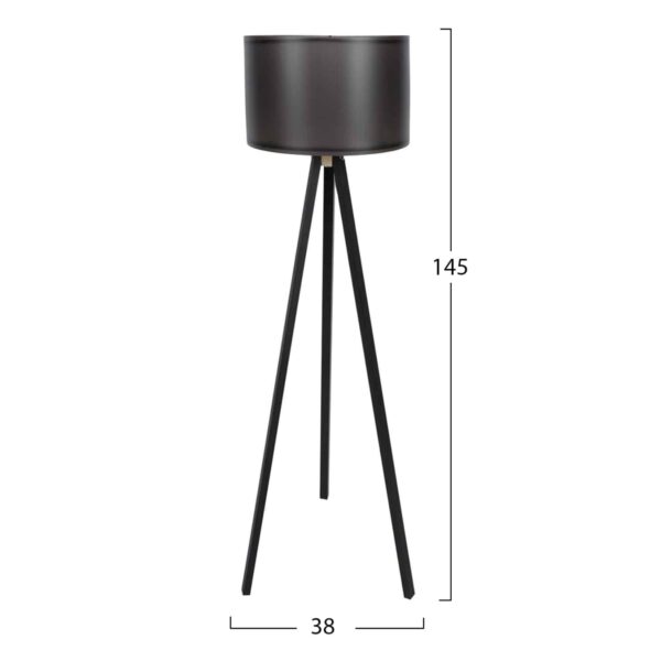 ΦΩΤΙΣΤΙΚΟ ΔΑΠΕΔΟΥ ΞΥΛΙΝΟ CAGNEY ΜΕ ΜΑΥΡA ΠΟΔΙΑ ΚΑΙ ΜΑΥΡΟ ΚΑΠΕΛΟ HM7272.18 Φ38x145 εκ. - Image 2