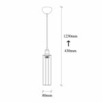 ΦΩΤΙΣΤΙΚΟ ΟΡΟΦΗΣ ΚΡΕΜΑΣΤΟ ΜΕΤΑΛΛΙΚΟ ΜΑΥΡΟ HM7253 Φ8Χ123 - Image 2