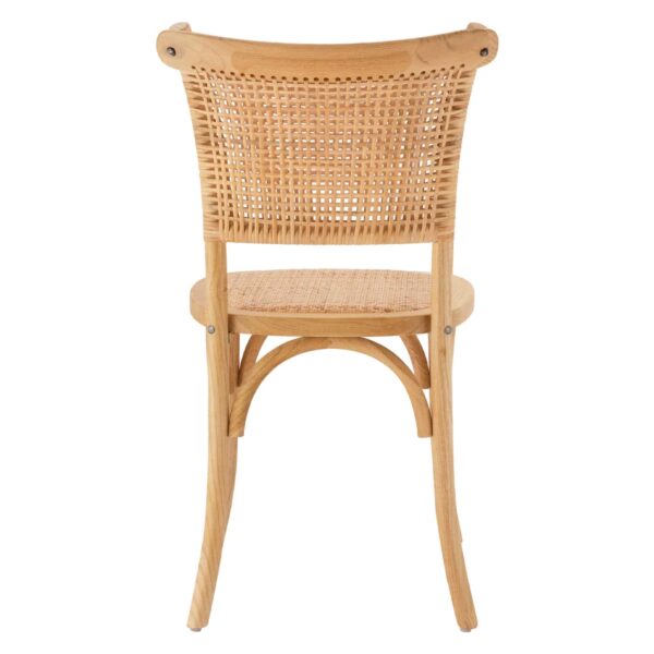 ΚΑΡΕΚΛΑ ΞΥΛΙΝΗ LIBERTY ΜΕ ΠΛΕΞΗ RATTAN ΣΕ ΦΥΣΙΚΗ ΑΠΟΧΡΩΣΗ HM8752.01 49x54x89 εκ. - Image 6