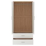 ΝΤΟΥΛΑΠΑ 2ΦΥΛΛΗ ME 2 ΣΥΡΤΑΡΙΑ REINA HM338.06 SONAMA-ΛΕΥΚΗ 80Χ42,5Χ180,5Υ εκ. - Image 5