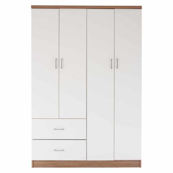 ΝΤΟΥΛΑΠΑ 4ΦΥΛΛΗ ME 2 ΣΥΡΤΑΡΙΑ BLAKELY HM339.06 SONAMA ΛΕΥΚΗ 120Χ42,5Χ180,5 εκ. - Image 4