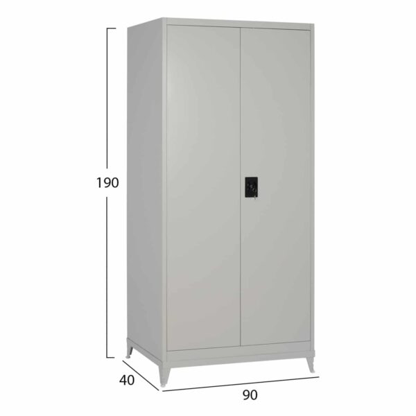 ΝΤΟΥΛΑΠΑ ΜΕΤΑΛΛΙΚΗ ΜΕ ΠΟΔΙΑ ΚΑΙ 4 ΑΠΟΘΗΚΕΥΤΙΚΟΥΣ ΧΩΡΟΥΣ 90Χ40Χ190 HM10556 - Image 2