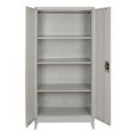 ΝΤΟΥΛΑΠΑ ΜΕΤΑΛΛΙΚΗ ΜΕ ΠΟΔΙΑ ΚΑΙ 4 ΑΠΟΘΗΚΕΥΤΙΚΟΥΣ ΧΩΡΟΥΣ 90Χ40Χ190 HM10556 - Image 3