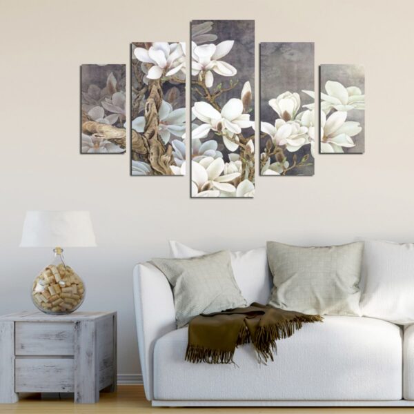 ΠΕΝΤΑΠΤΥΧΟΣ ΠΙΝΑΚΑΣ MDF MAGNOLIA KOBUS HM7207.01 82X56x0,3 εκ. - Image 3