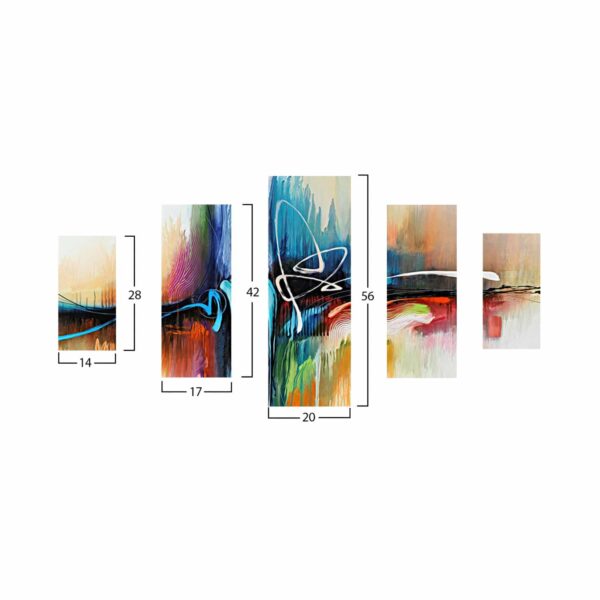 ΠΙΝΑΚΑΣ ΠΕΝΤΑΠΤΥΧΟ MDF 82Χ56x3 HM7207.02 - Image 2