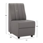 ΠΟΛΥΘΡΟΝΑ LANDON HM3162.10 ΑΠΟ ΤΕΧΝΟΔΕΡΜΑ ΣΕ ΓΚΡΙ ΑΠΟΧΡΩΣΗ 51x66x93Υ εκ. - Image 2