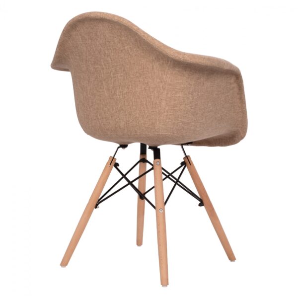 ΠΟΛΥΘΡΟΝΑ ΜΕ ΞΥΛΙΝΑ ΠΟΔΙΑ & ΜΕ ΥΦΑΣΜΑ ΜΠΕΖ MIRTO HM005.63 63x57x81 εκ. - Image 5