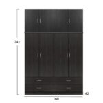 ΣΕΤ 2 ΤΜΧ ΝΤΟΥΛΑΠΑ 4ΦΥΛΛΗ ΜΕ ΠΑΤΑΡΙ ΚΑΙ 4 ΣΥΡΤΑΡΙΑ ZEBRANO 160X42X241 HM11352.01 - Image 2