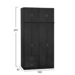 ΣΕΤ 4 ΤΜΧ ΝΤΟΥΠΑΛΑ 4ΦΥΛΛΗ ΜΕ ΠΑΤΑΡΙ ZEBRANO 160X42X241 HM11355.01 - Image 2