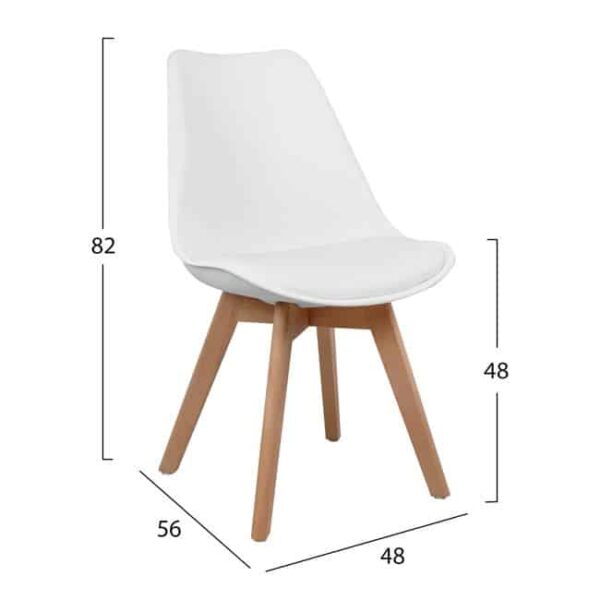 ΣΕΤ 5ΤΜΧ ΤΡΑΠΕΖΙ MINIMAL ΜΑΥΡΟ & VEGAS ΛΕΥΚΕΣ HM10601 80x80x74 cm. - Image 3