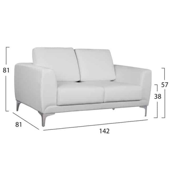 ΣΕΤ ΣΑΛΟΝΙΟΥ 2ΤΜΧ KENZIE ΜΕ ΛΕΥΚΟ PU HM11284.02 - Image 3