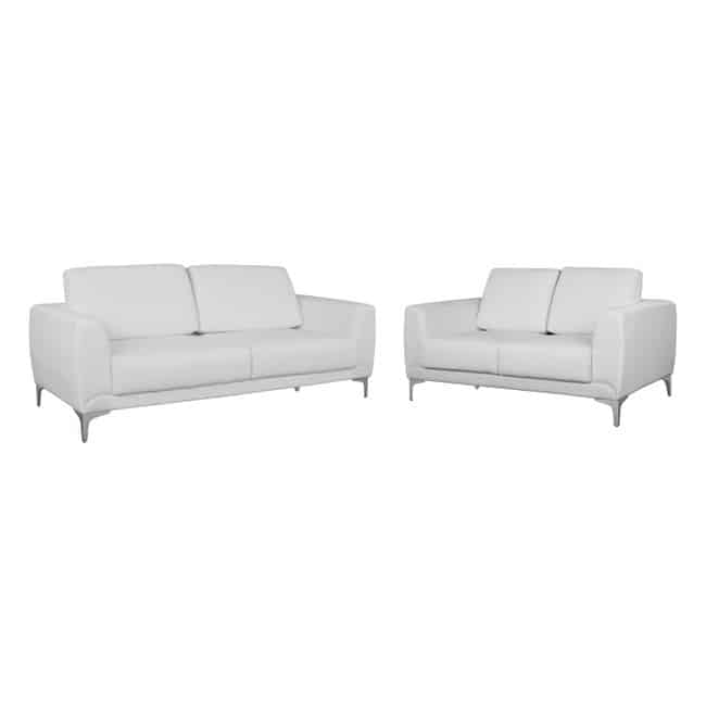 ΗΜ3121.22+ΗΜ3121.32 ΣΕΤ ΣΑΛΟΝΙΟΥ 2ΤΜΧ KENZIE ΜΕ ΛΕΥΚΟ PU HM11284.02 - Image 1