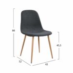 ΣΕΤ ΤΡΑΠΕΖΑΡΙΑΣ 5 ΤΜΧ ΤΡΑΠΕΖΙ MINIMAL ΜΕ ΚΑΡΕΚΛΕΣ LEONARDO ΓΚΡΙ HM11330.10 - Image 3