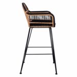 ΣΚΑΜΠΟ ΜΕΤΑΛΛΙΚΟ ALLEGRA HM5690 ΜΕ WICKER ΜΑΥΡΟ-ΜΠΕΖ 55x60x109Υ εκ. - Image 4