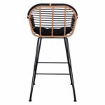 ΣΚΑΜΠΟ ΜΕΤΑΛΛΙΚΟ ALLEGRA HM5690 ΜΕ WICKER ΜΑΥΡΟ-ΜΠΕΖ 55x60x109Υ εκ. - Image 6