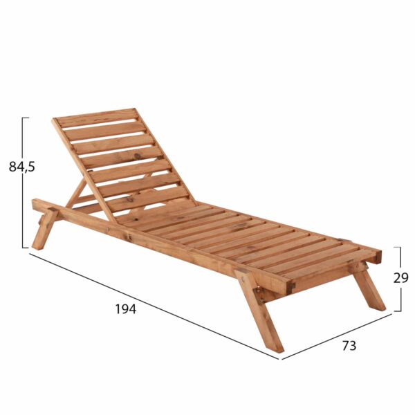 ΞΑΠΛΩΣΤΡΑ ΕΠΑΓΓΕΛΜΑΤΙΚΗ JULES HM11431.03 ΦΥΣΙΚΗ ΑΠΟ ΞΥΛΟ ΕΛΑΤΗΣ 72x196x29-84 εκ. - Image 2