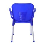 LARA-II Πολυθρόνα Dining Στοιβαζόμενη, ALU Silver, PP Μπλε 60x59x81cm - Image 4