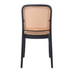 FLORENCE Καρέκλα PP Μαύρο, PP Rattan Μπεζ, Στοιβαζόμενη 41x41x83cm - Image 4