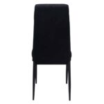 JETTA Καρέκλα Τραπεζαρίας Κουζίνας, Μέταλλο Βαφή Μαύρο Ύφασμα Velure Μαύρο (Συσκ.6) 40x50x95cm - Image 4