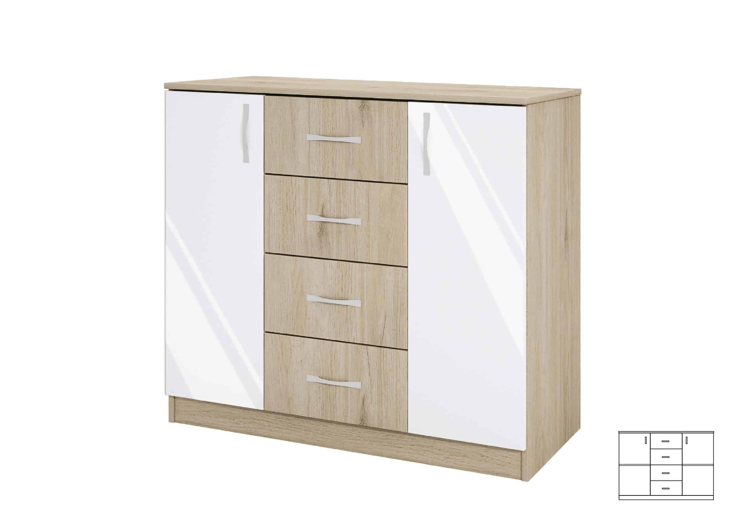 Τουαλέτα 1213004 Σόνομα Λευκό Τουαλέτα 1213004 Σόνομα Λευκό, 43,5x91x100, Genomax - Image 1