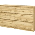 Συρταριέρα με 6 συρτάρια 1213076, Σασό, 158,5x48.5x91 εκ., Genomax