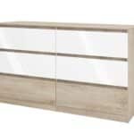 Συρταριέρα με 6 συρτάρια 1213076, Σόνομα Λευκό, 158,5x48.5x91 εκ., Genomax