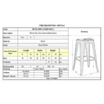 RELIX Σκαμπό Bar Στοιβαζόμενο, Μέταλλο Βαφή Μαύρο Extra Matte 42x42 H.76cm - Image 3